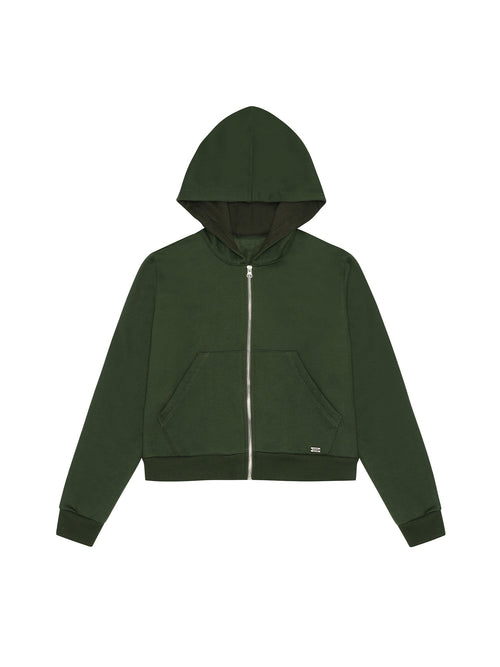 Polera para Mujer DVK CON ZIP SILV FLEECE VRD