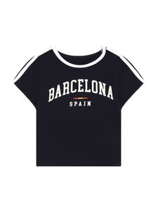 Polo para Mujer DVK BABY TEE BARCELONA BABY TEE NVY