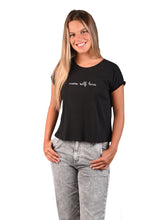 Cargar imagen en el visor de la galería, Polo para Mujer DVK T-SHIRT NOMI NEGRO

