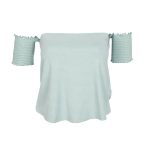 Top para Mujer DVK MANGA CORTA LAUREL CELESTE