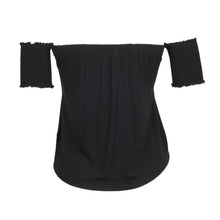 Cargar imagen en el visor de la galería, Top para Mujer DVK MANGA CORTA LAUREL NEGRO
