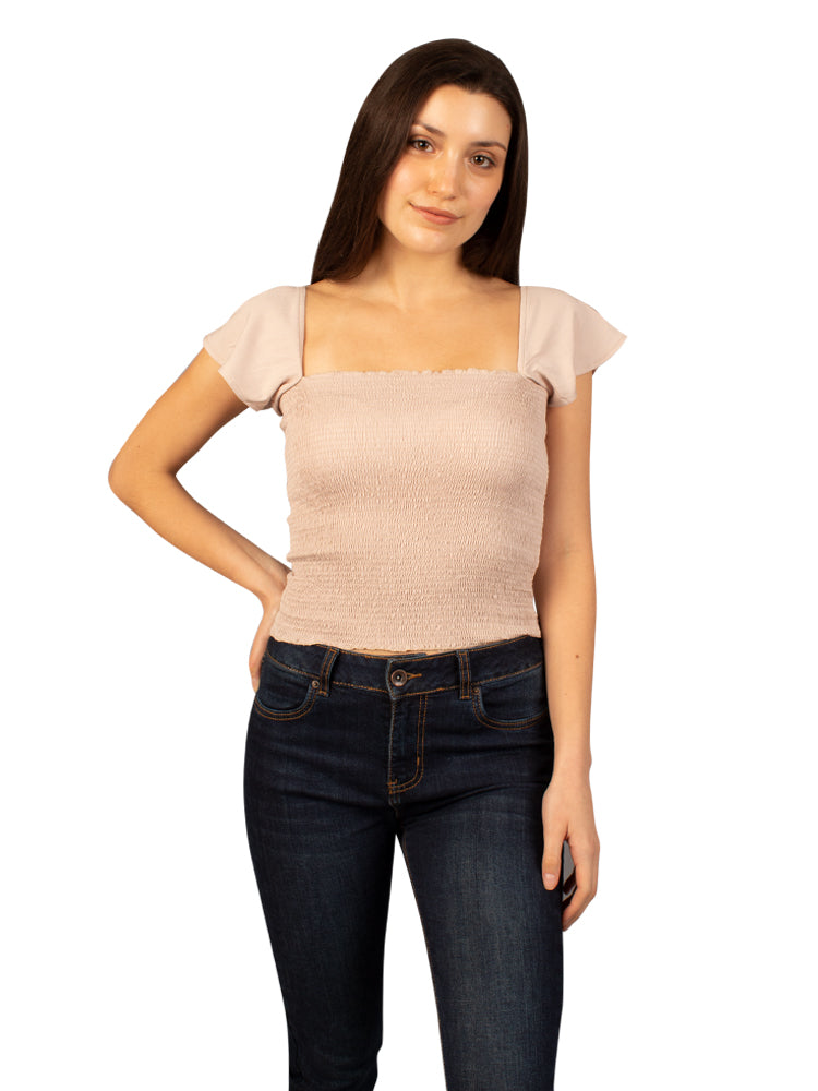 Camisa para Mujer DVK MANGA CERO ARECA BEIGE