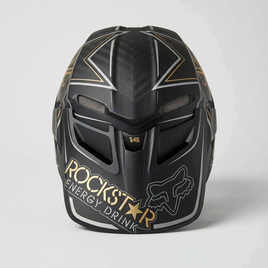 Casco para Hombre FOX V4 ROCKSTAR Negro