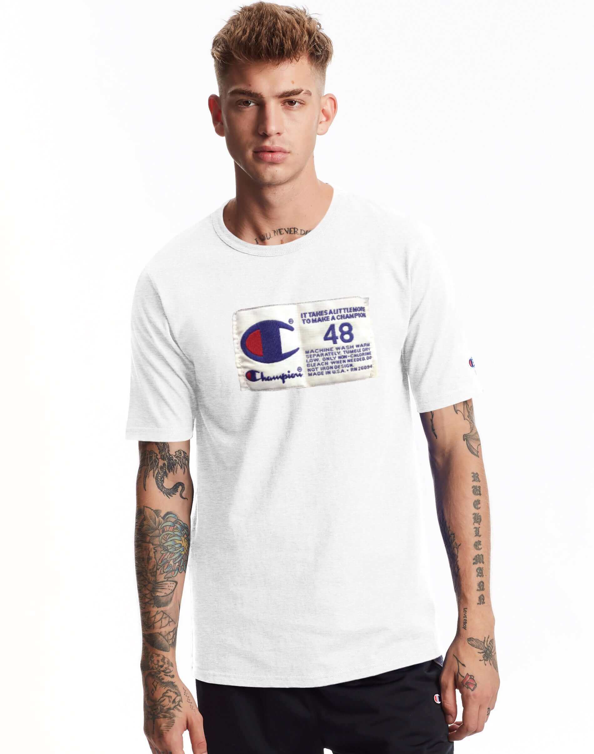 Polo para Hombre CHAMPION GT19586377 HERITAGE SHORT SLEEVE TEE WHC