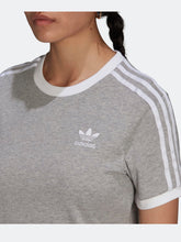 Cargar imagen en el visor de la galería, Polo para Mujer ADIDAS H33576 3 STRIPES TEE GRY
