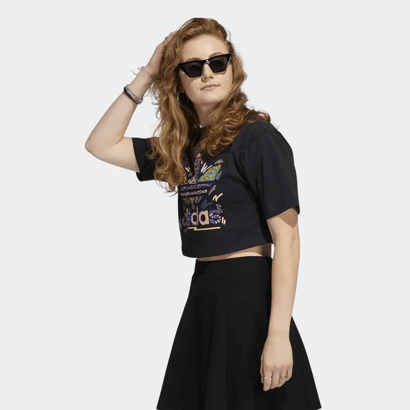 Polo para Mujer ADIDAS HC3078 LOVEUNI CROP TE BLK