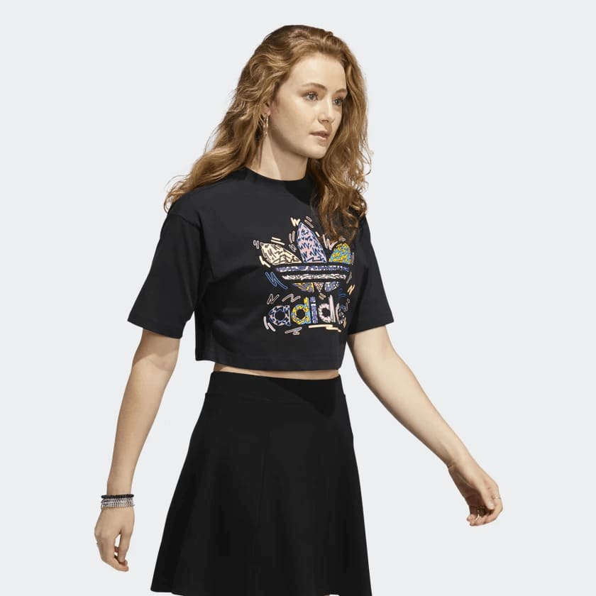 Polo para Mujer ADIDAS HC3078 LOVEUNI CROP TE BLK