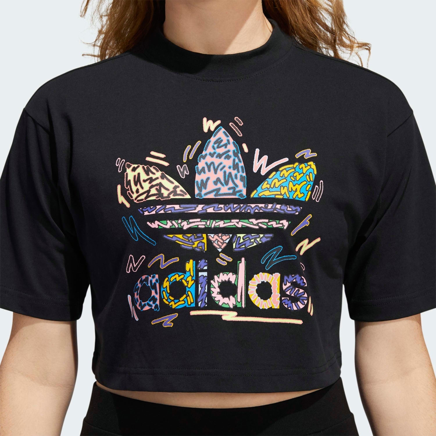 Polo para Mujer ADIDAS HC3078 LOVEUNI CROP TE BLK