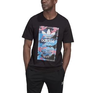 Polo para Hombre ADIDAS HK5157 CAMO TONGUE TEE NEGRO