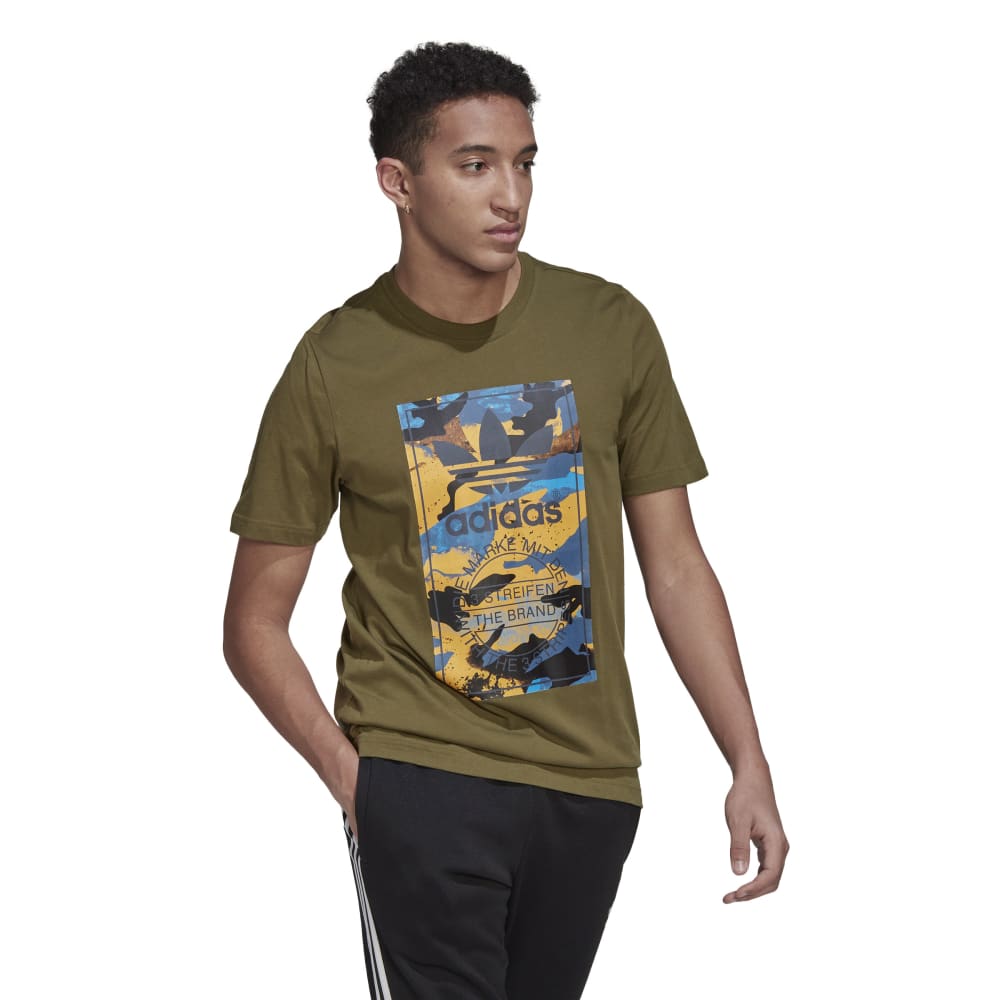 Polo para Hombre ADIDAS HK5158 CAMO TONGUE TEE OLIVA