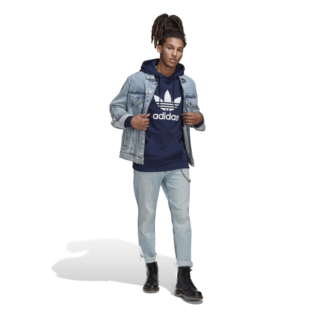 Polera para Hombre ADIDAS HK5298 TREFOIL HOODY INDIGO