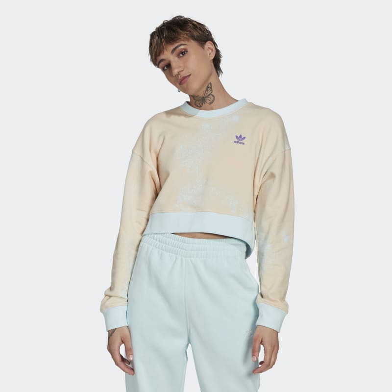 Polera Adidas AOP Sweater para Mujer Azul