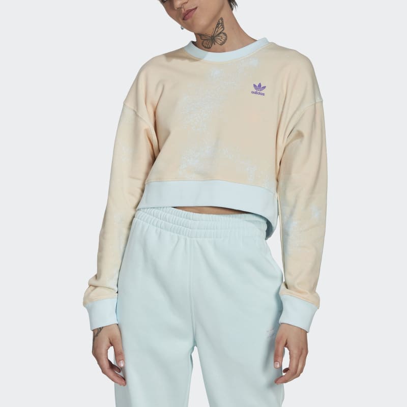 Polera Adidas AOP Sweater para Mujer Azul