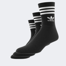 Cargar imagen en el visor de la galería, Medias ADIDAS CREW SOCK 3-STRIPES IL5022 Blanco (Pack x3)
