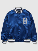 Cargar imagen en el visor de la galería, Casaca para Hombre HUF VARSITY CRACKERJACK SATIN BASEBALL JACKET NAVY
