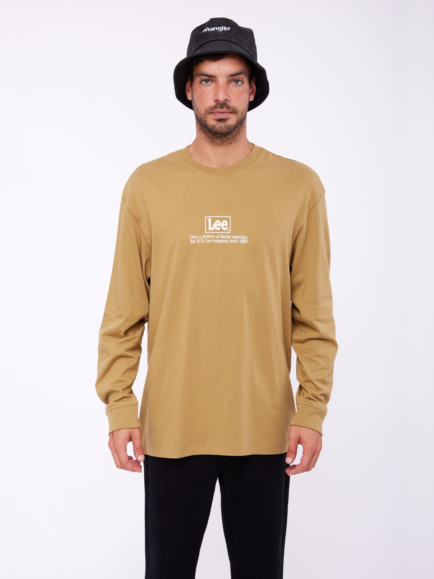 Polo LEE LS LOGO LOOSE TEE L69AFQ85 Camel