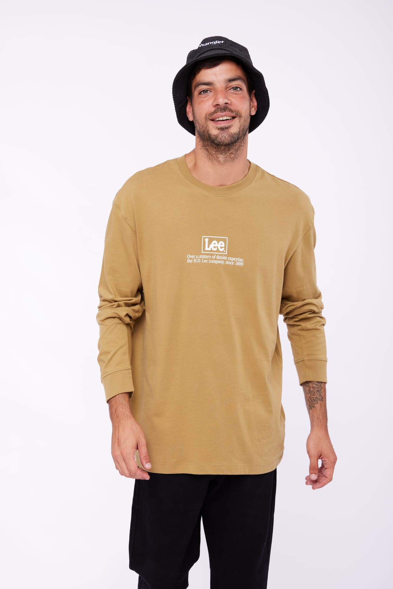 Polo LEE LS LOGO LOOSE TEE L69AFQ85 Camel