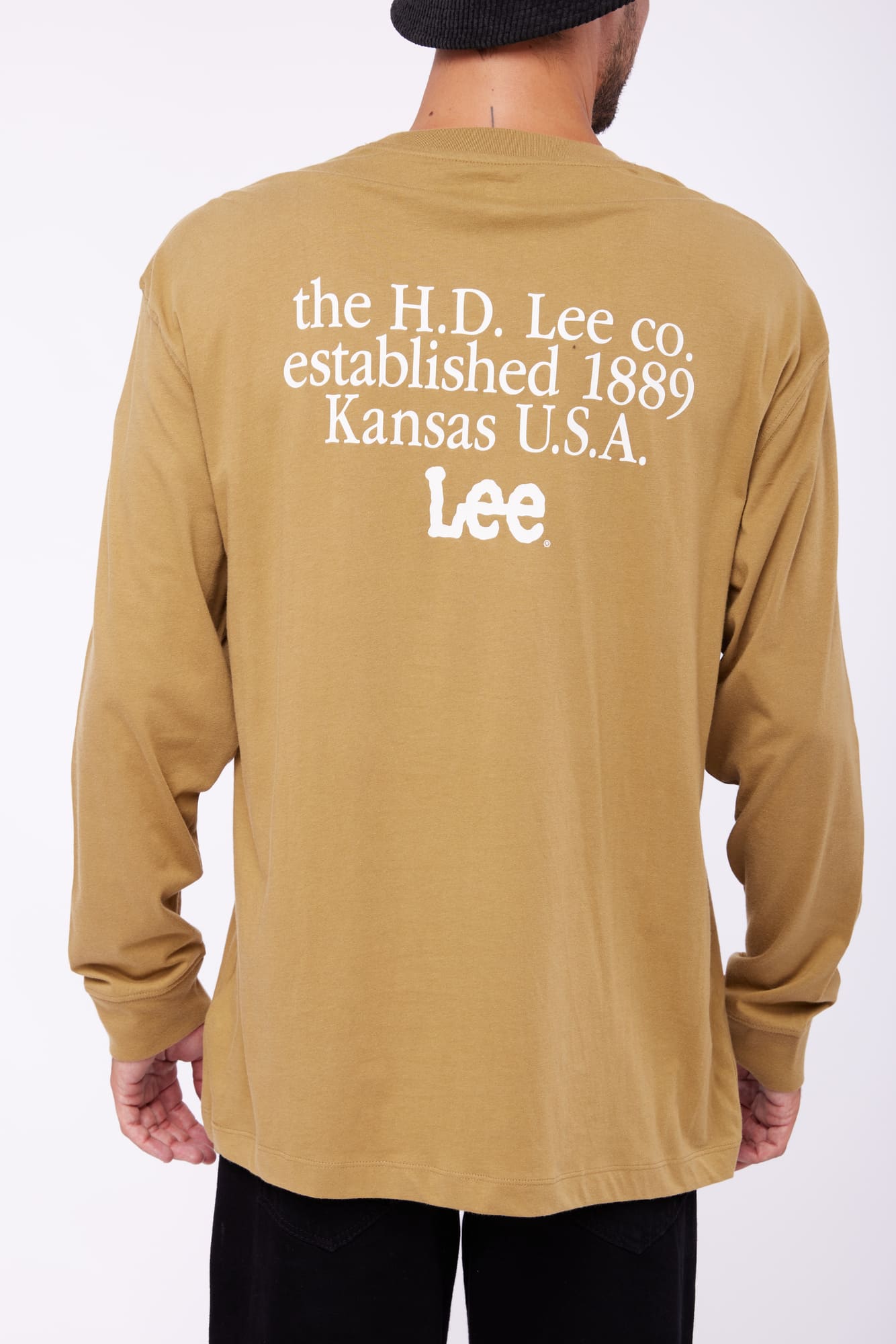 Polo LEE LS LOGO LOOSE TEE L69AFQ85 Camel