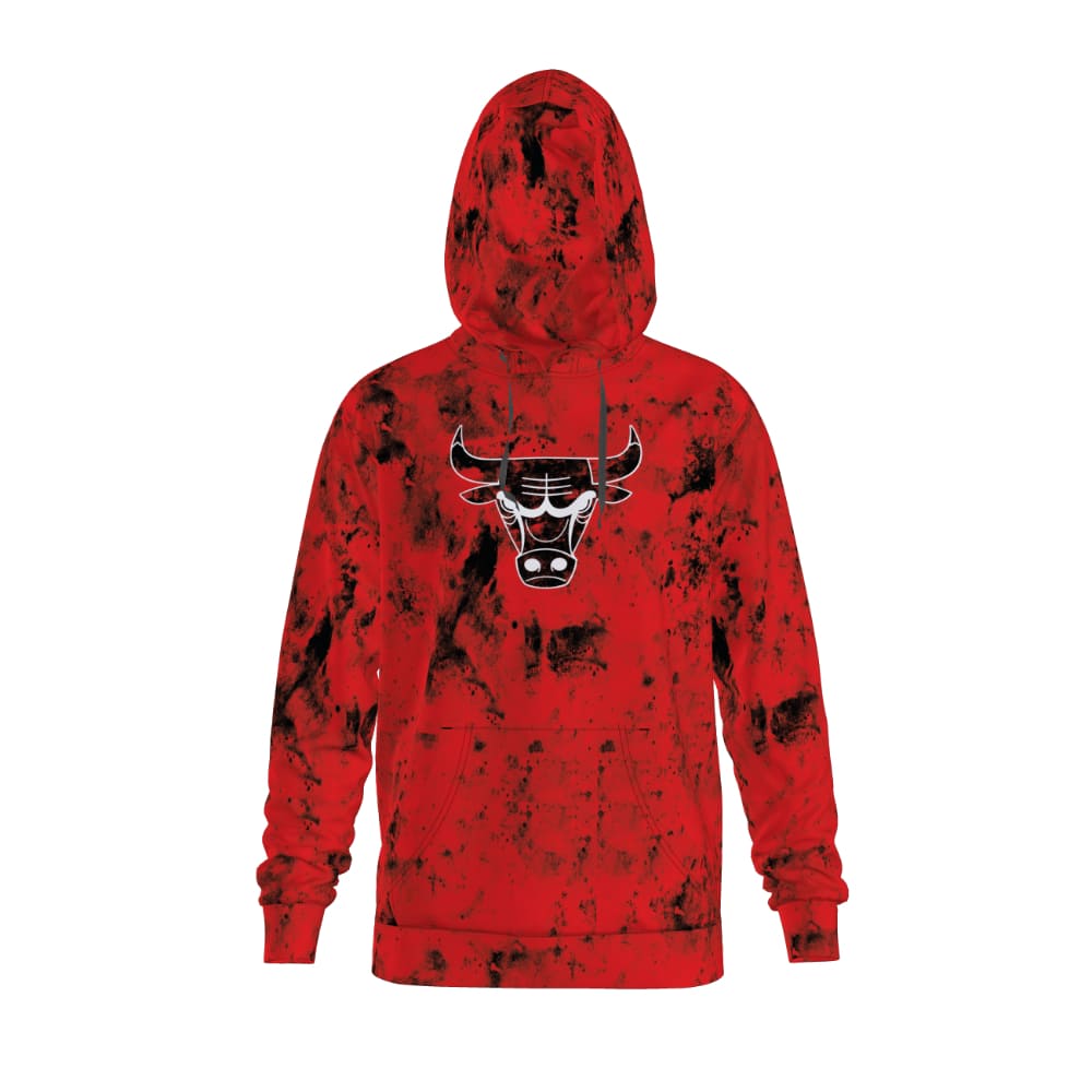 Polera para Hombre NBA SIN ZIP NBA TREND FASHION FULL TIE DYE HOODIE RED