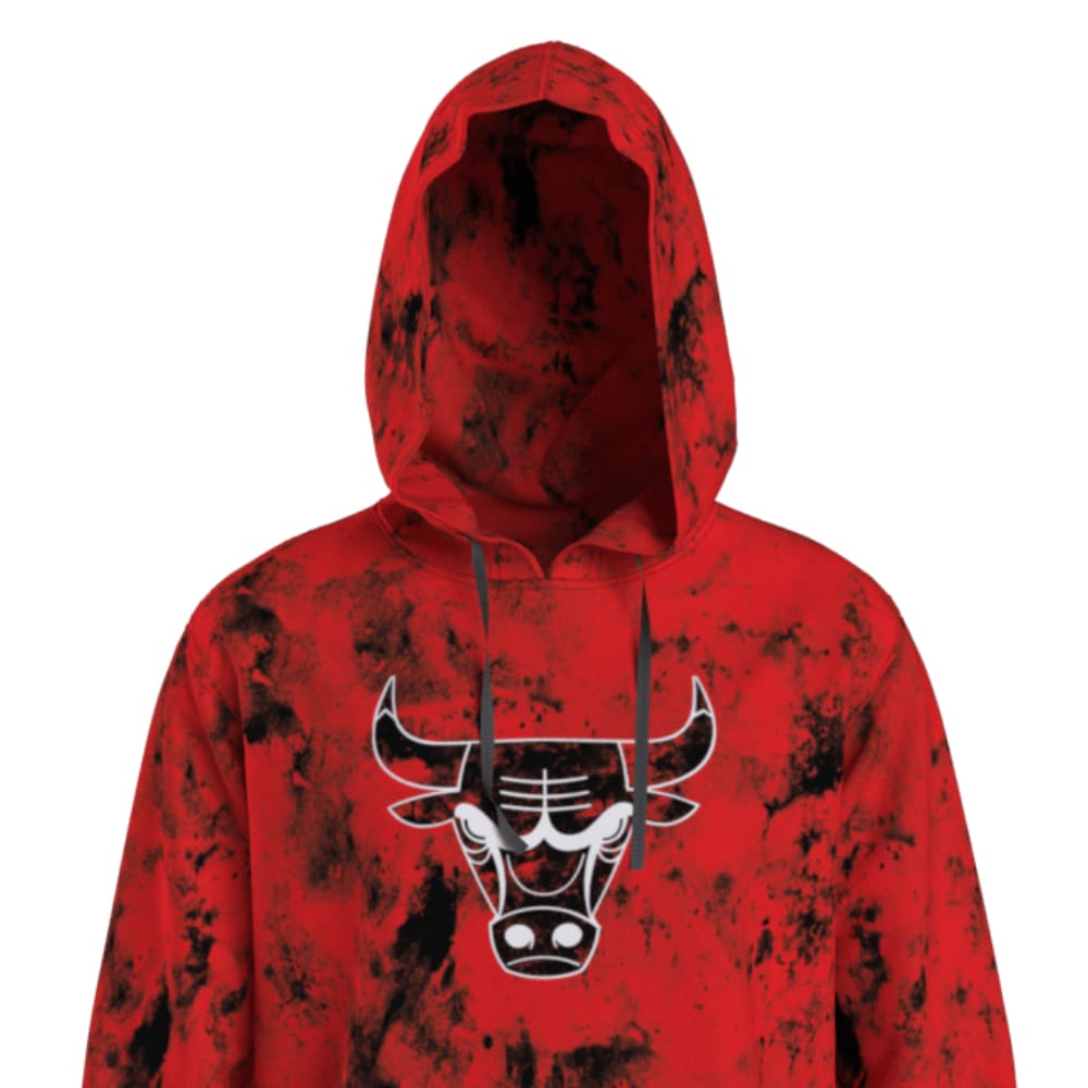 Polera para Hombre NBA SIN ZIP NBA TREND FASHION FULL TIE DYE HOODIE RED