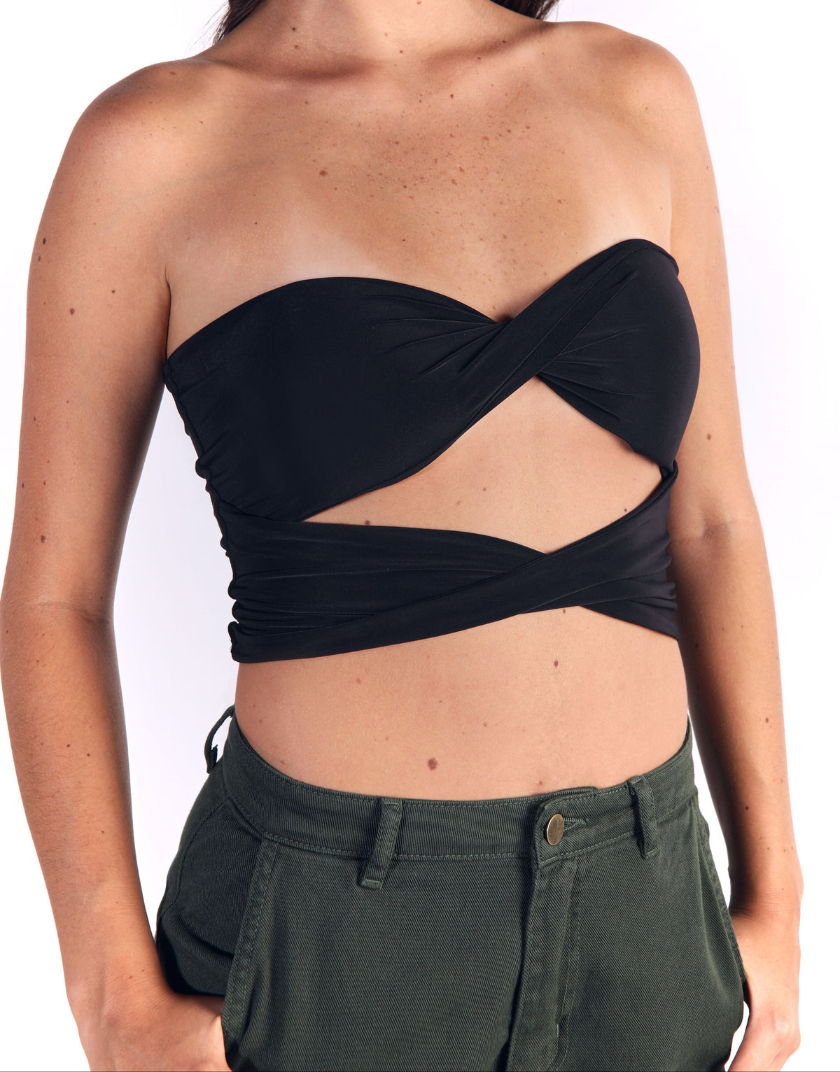 Top para Mujer NAKED TOP TWIST TOP NGR