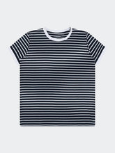 Cargar imagen en el visor de la galería, Polo para Mujer DVK RINGER STRIPED REGULAR TEE AZL
