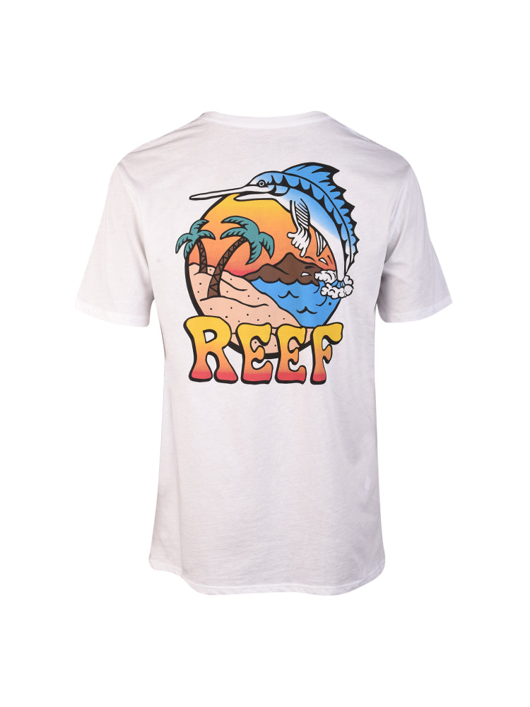 Polo para Hombre REEF CLASSIC REEF DEEP SEA FISH TEE WHI
