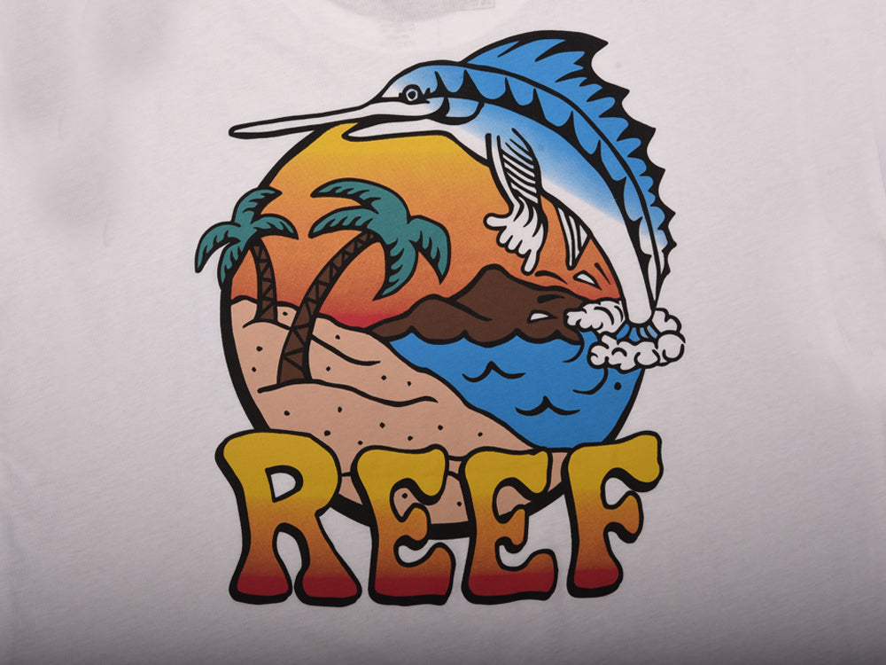 Polo para Hombre REEF CLASSIC REEF DEEP SEA FISH TEE WHI