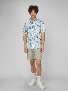 Camisa para Hombre REEF HAWAIIAN LEAF BLNC