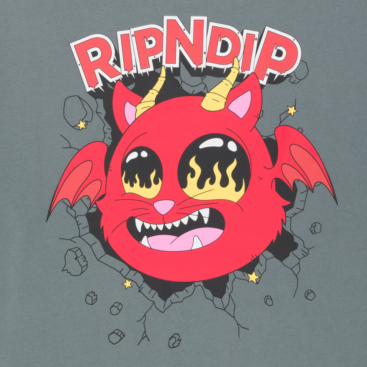 Polo para Hombre RIPNDIP URBAN DEVIL MONSTER TEE CHAR