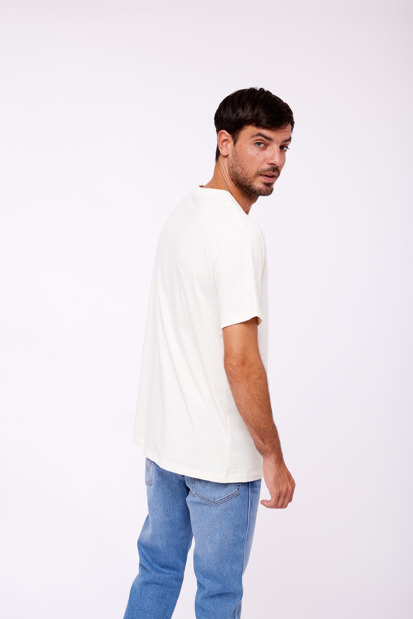 Polo para Hombre Dunkelvolk CLASSIC SIMPLE PRINTED POCKET TEE WHT