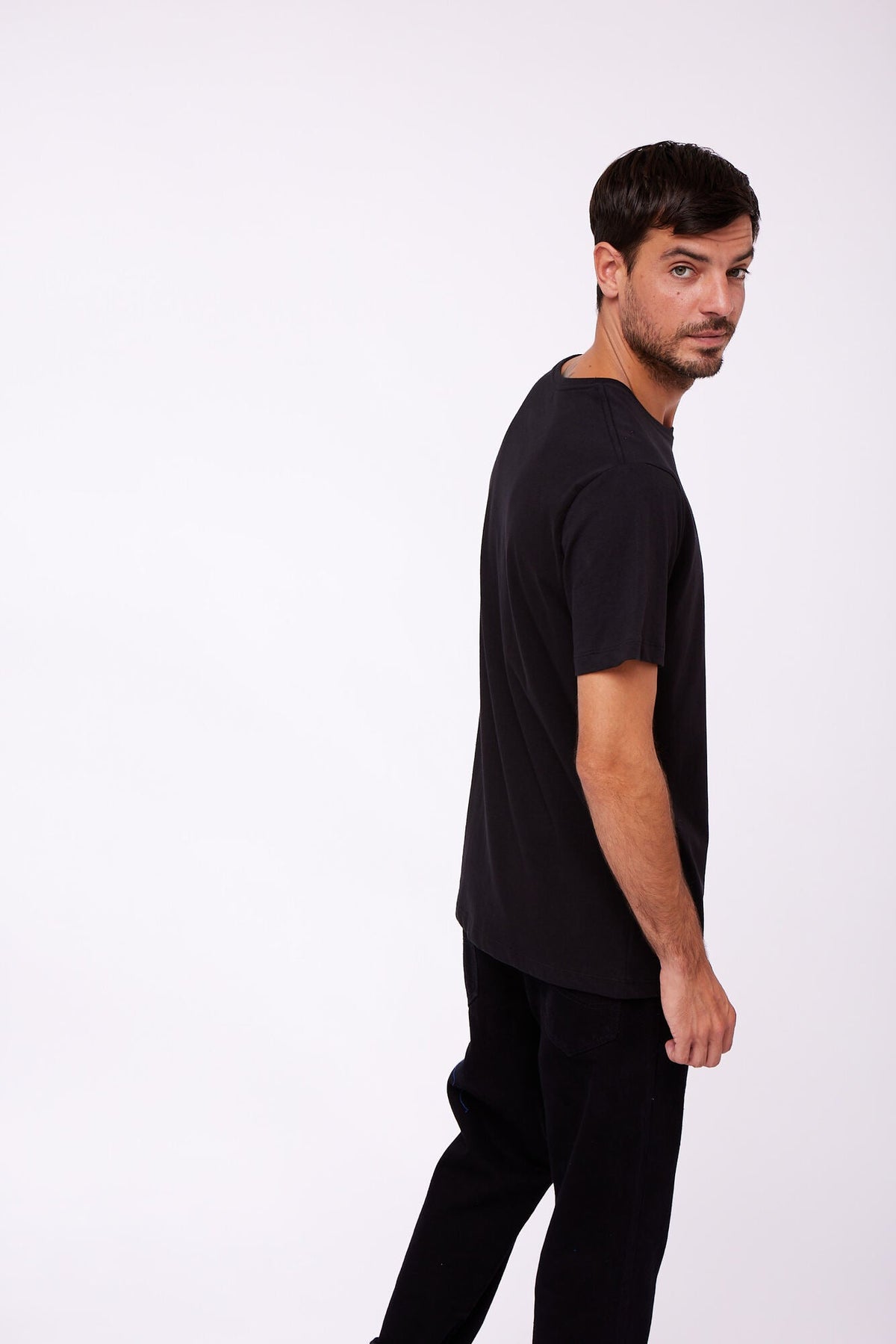 Polo Dunkelvolk BASIC SIMPLE CONTRAST POCKET TEE BLK