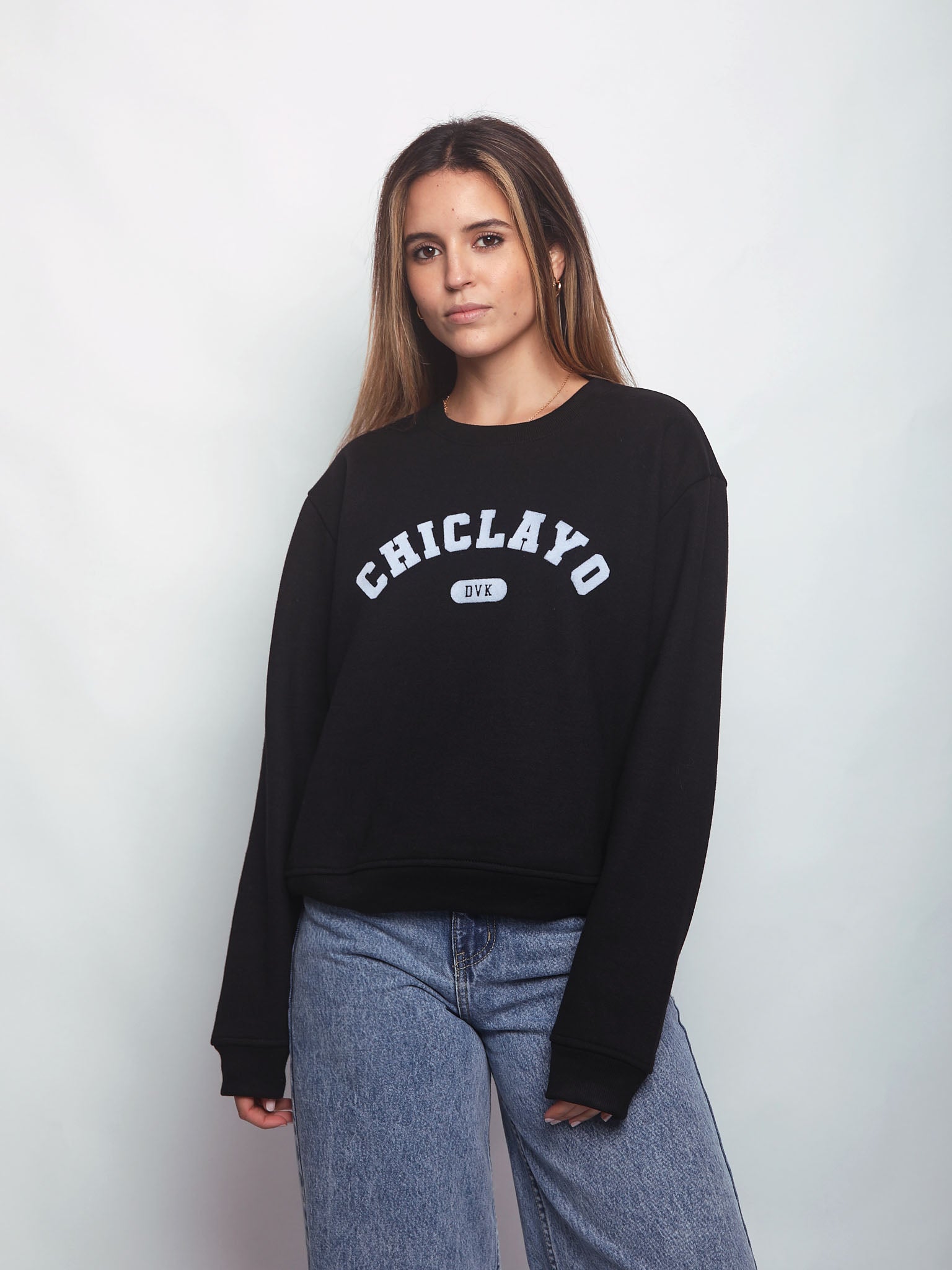 Polera para Mujer DVK SIN ZIP CHICLAYO FLEECE NGR