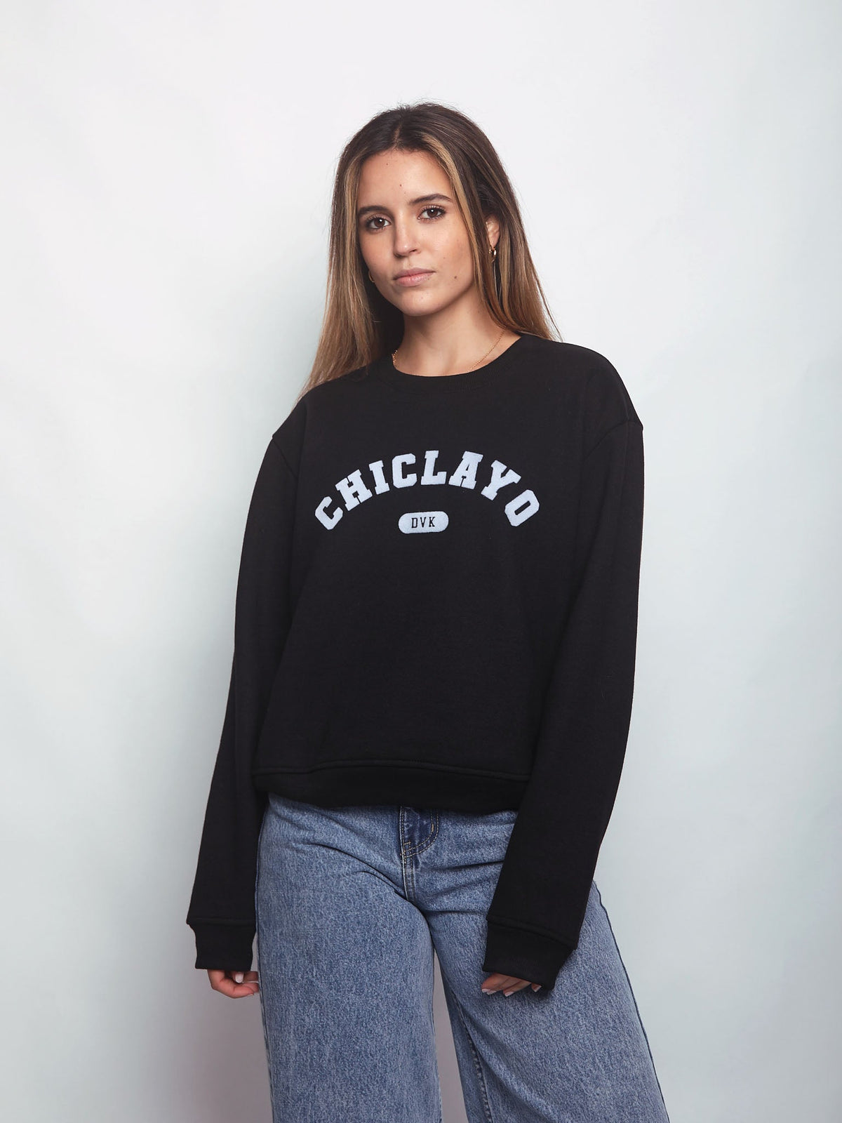 Polera para Mujer DVK SIN ZIP CHICLAYO FLEECE NGR