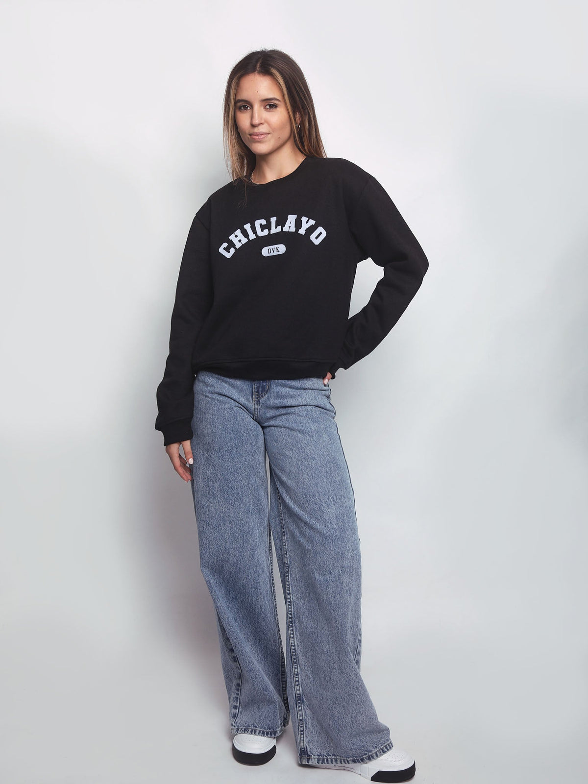 Polera para Mujer DVK SIN ZIP CHICLAYO FLEECE NGR