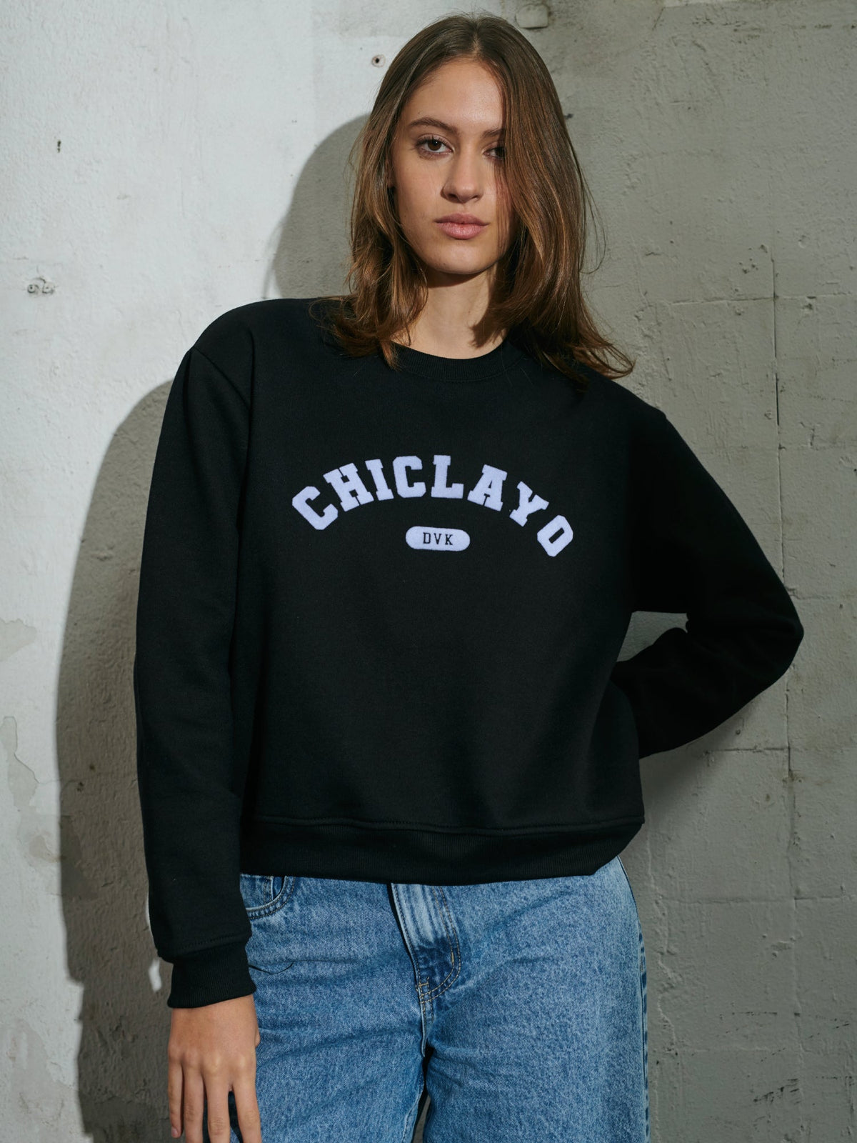 Polera para Mujer DVK SIN ZIP CHICLAYO FLEECE NGR