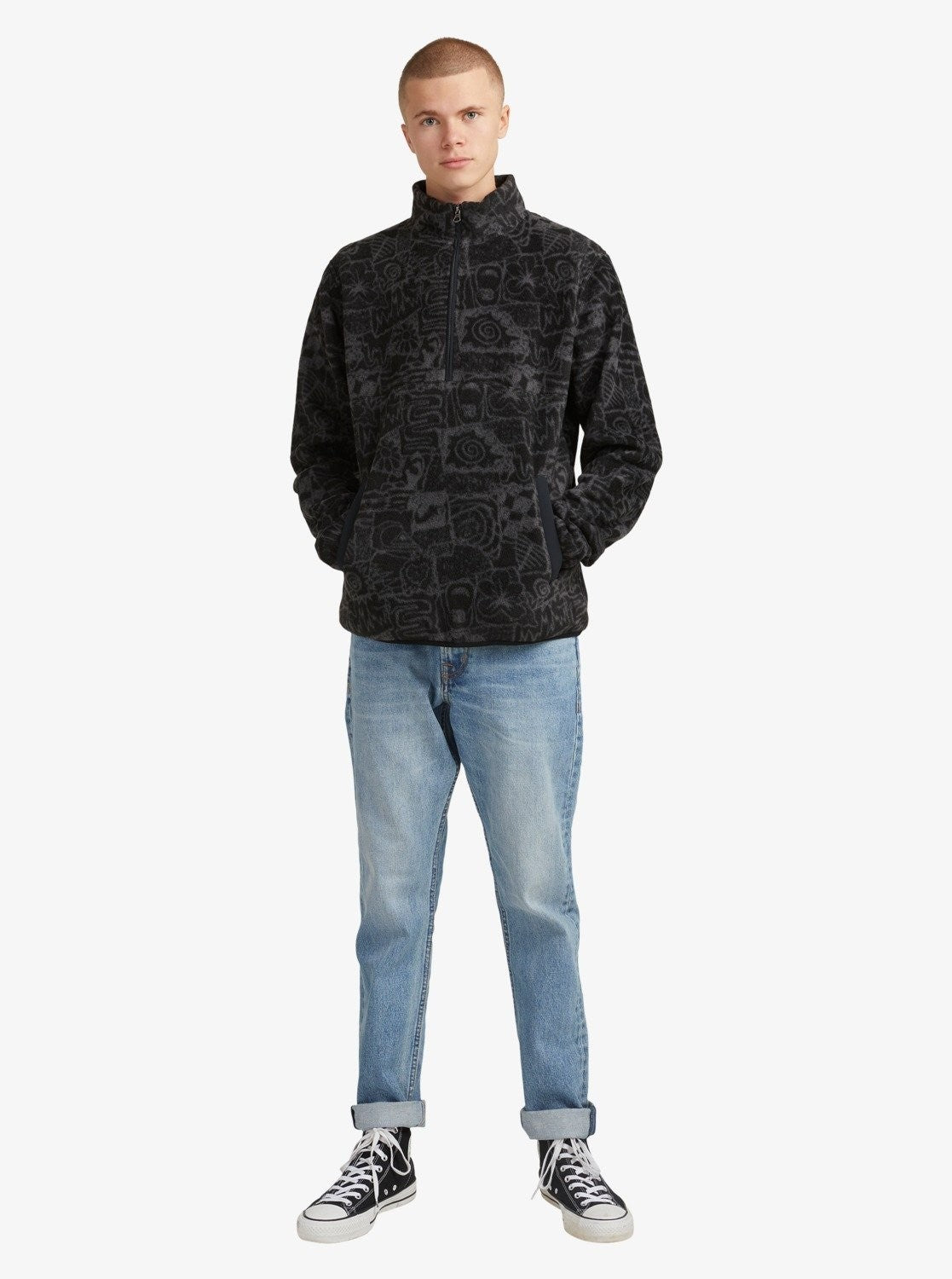 Polera para Hombre QUIKSILVER SIN ZIP SW WAVES POP KVJ0