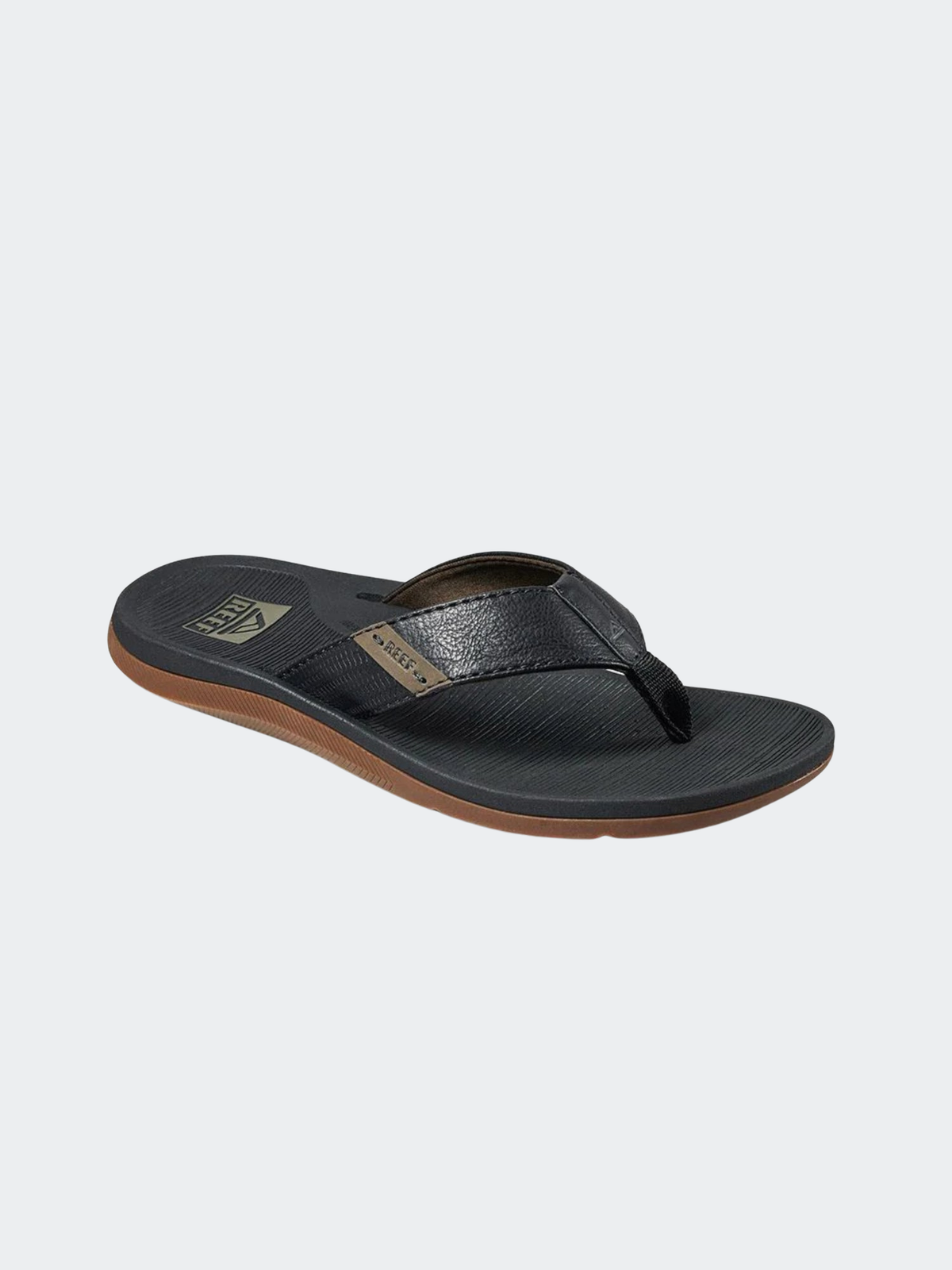 Sandalias REEF Santa Ana negras, detalle de diseño