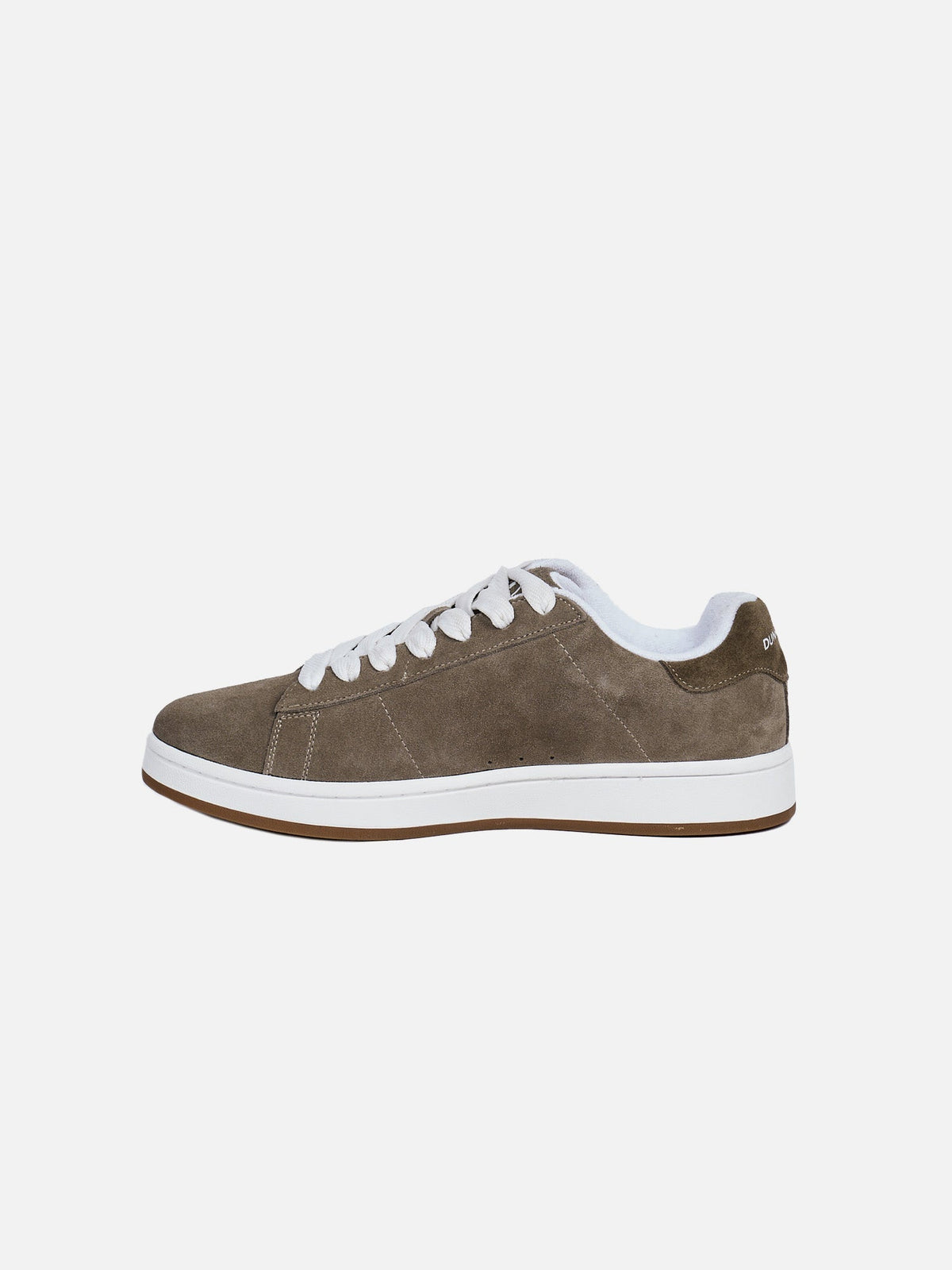 Zapatillas DUNKELVOLK Velvet beige, vista trasera mostrando logo