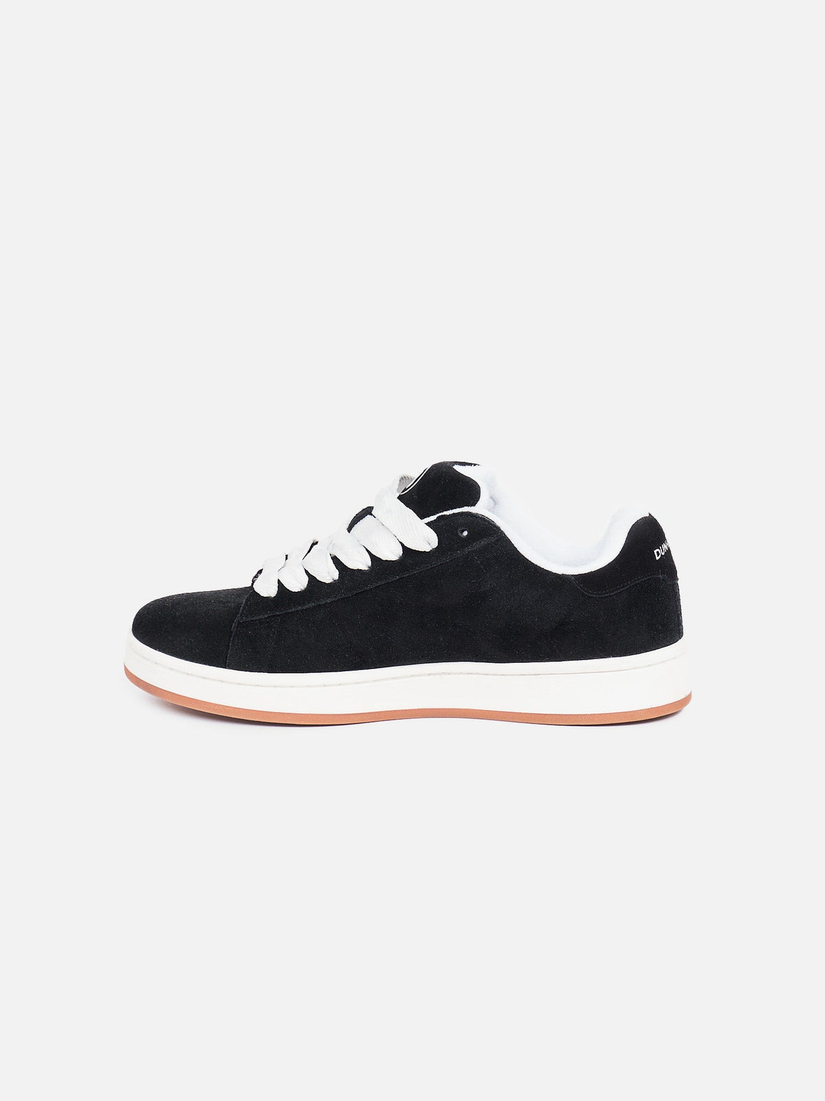 Zapatillas DUNKELVOLK Velvet negras, vista trasera mostrando logo