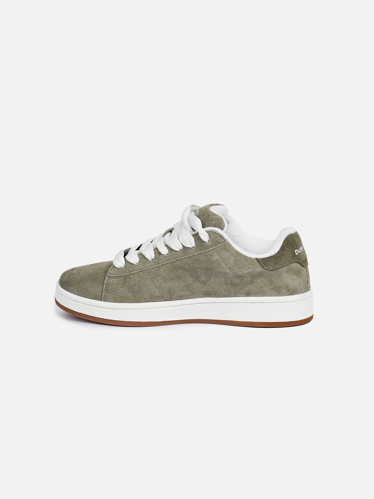 Zapatillas DUNKELVOLK Velvet verdes, vista trasera mostrando logo