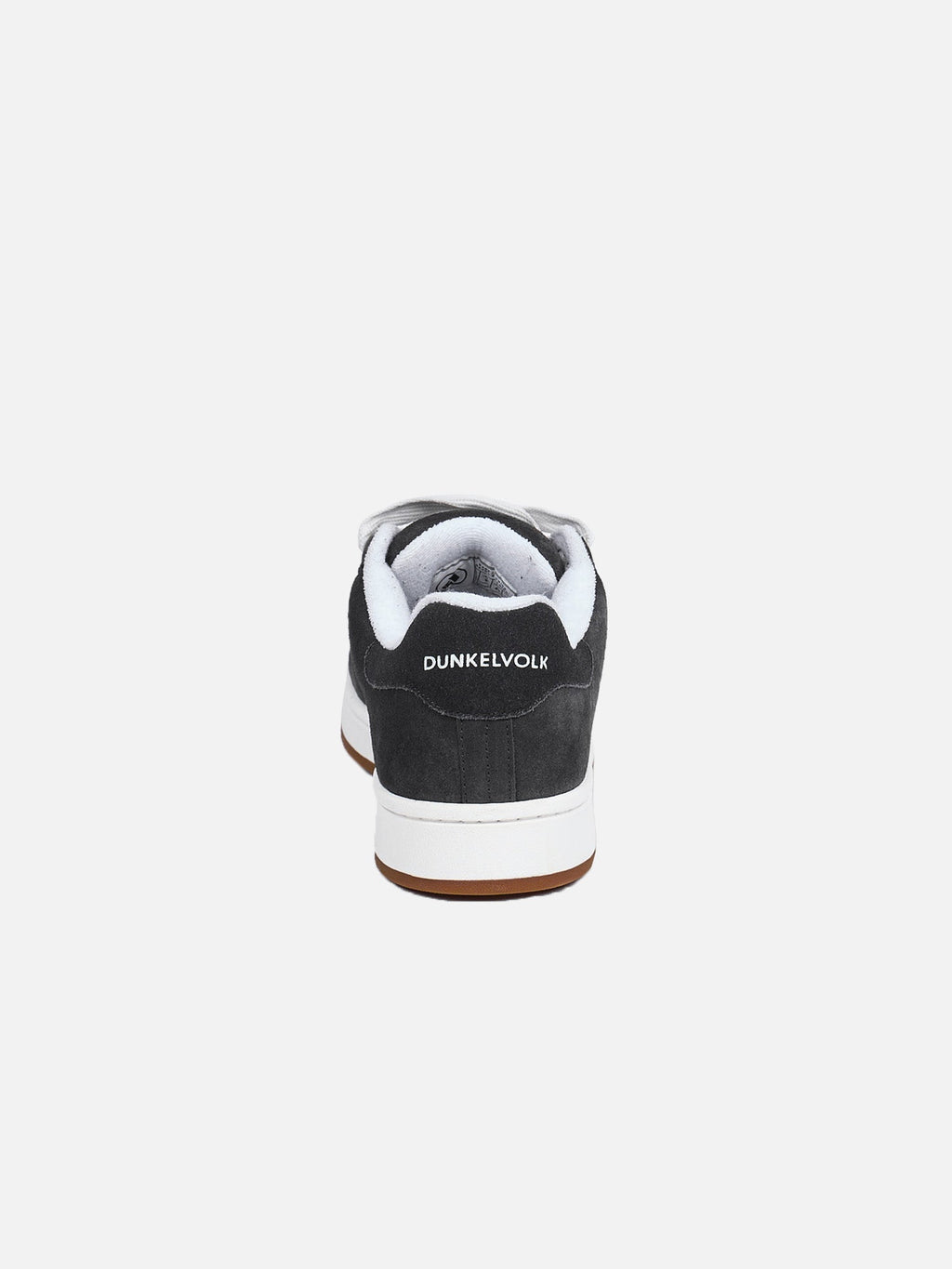 Zapatillas DUNKELVOLK Velvet grises, detalle de suela y gamuza