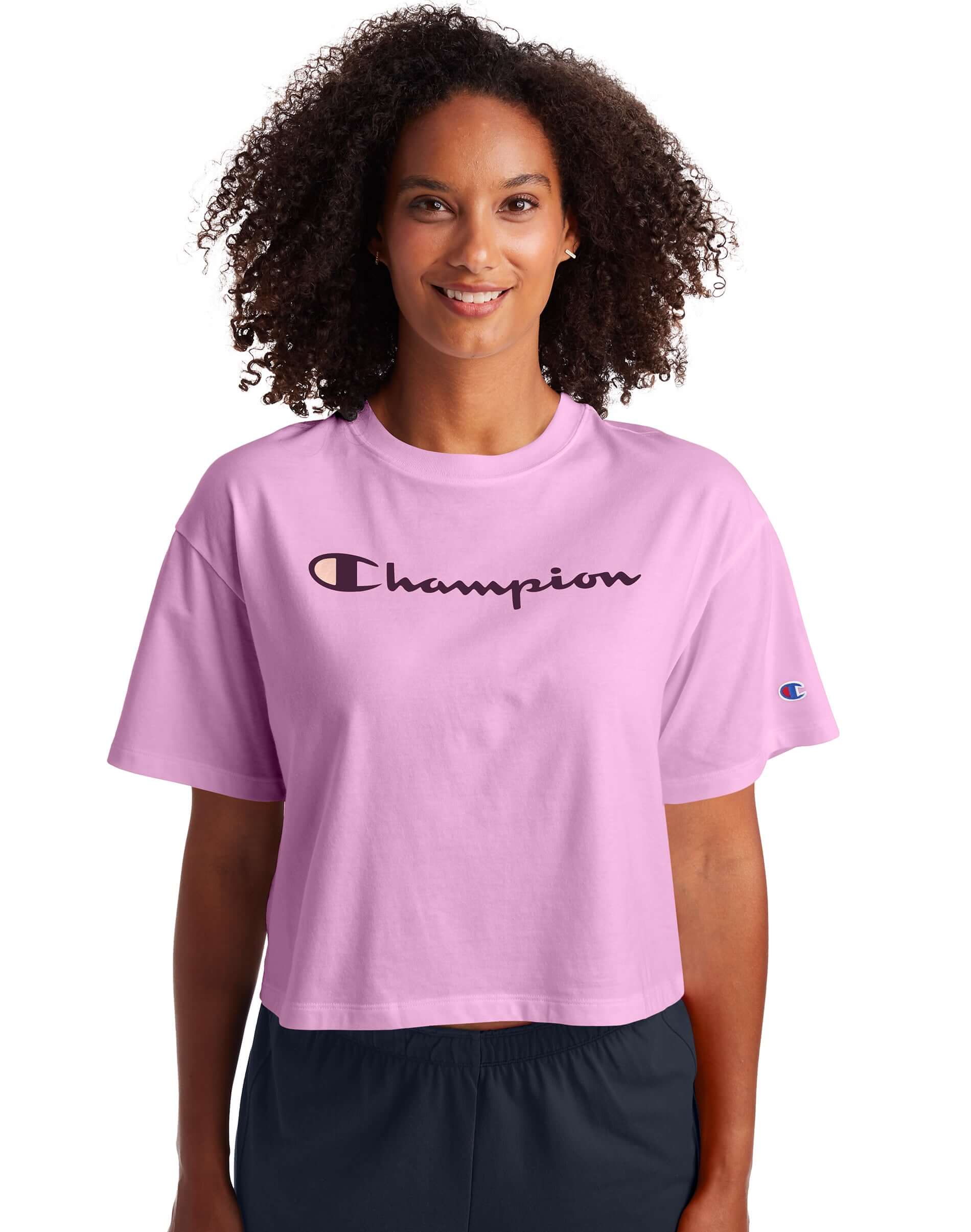 Polo para Mujer CHAMPION W5950G550757 CROPPED GRAPHIC TEE CBS