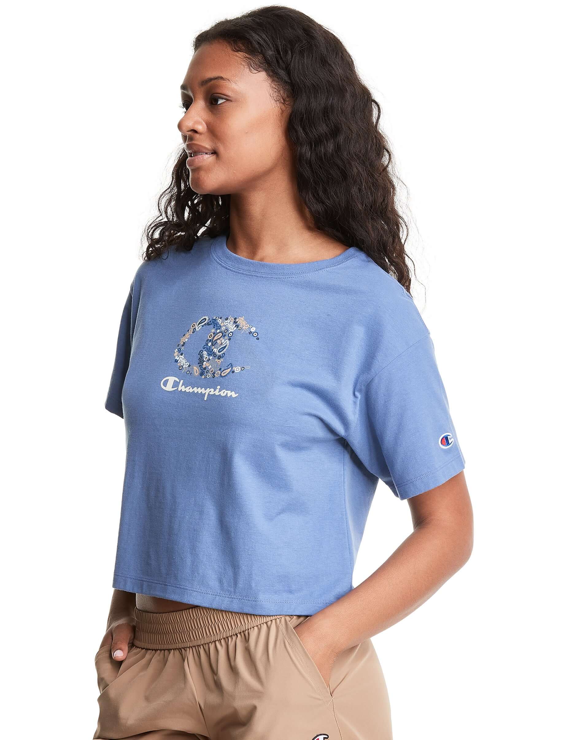 Polo para Mujer CHAMPION W5950G586972 THE CROPPED TEE  GRAPHIC 2X3