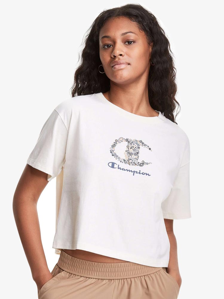 Polo para Mujer CHAMPION W5950G586972 THE CROPPED TEE  GRAPHIC NTC