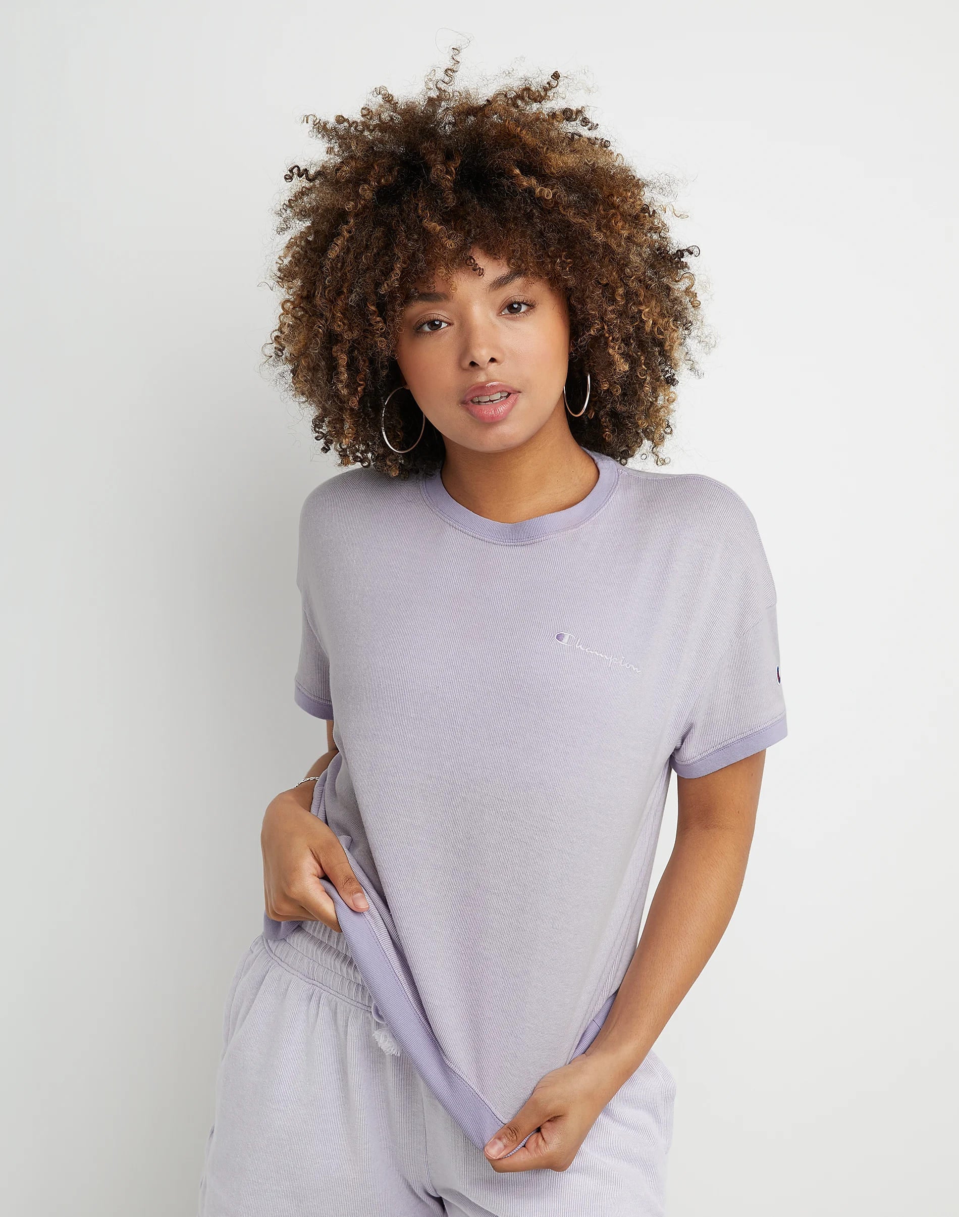 Polo para Mujer CHAMPION W7297586158 MIDDLEWEIGHT SHORT SLEEVE RIB CREW AWJJ