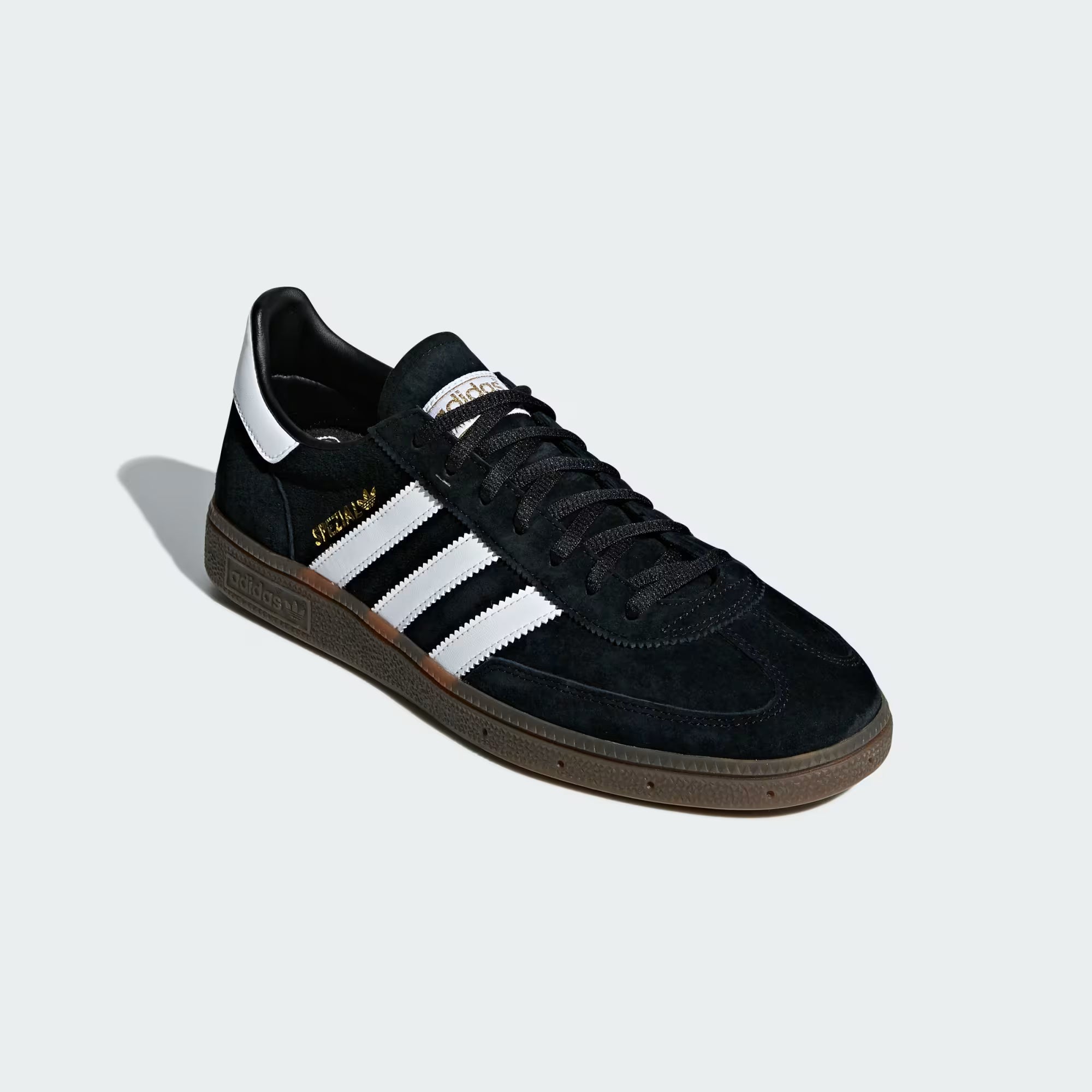 Zapatillas ADIDAS Handball Spezial negras, vista trasera con logo