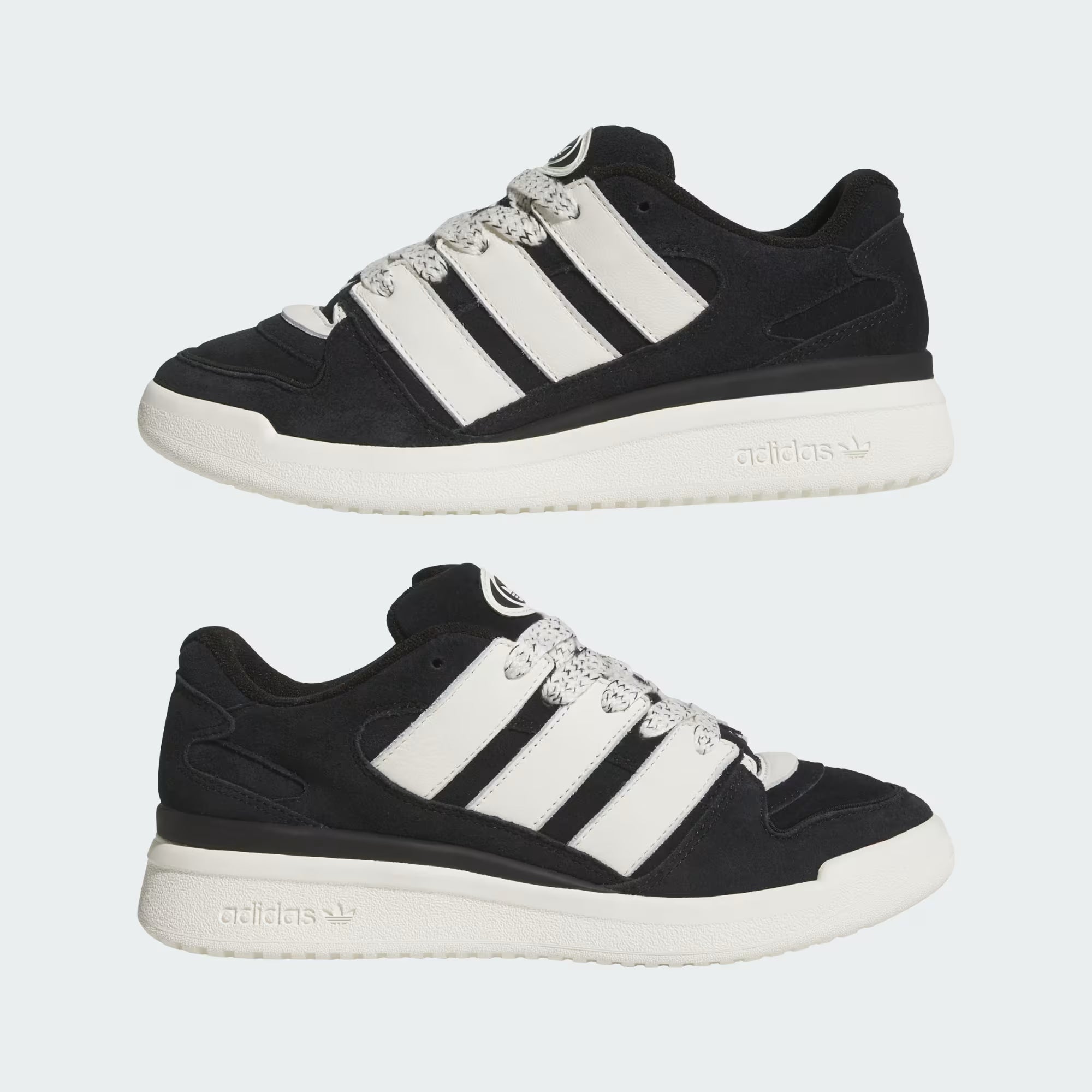 Zapatillas ADIDAS Forum2000 negras, vista puestas