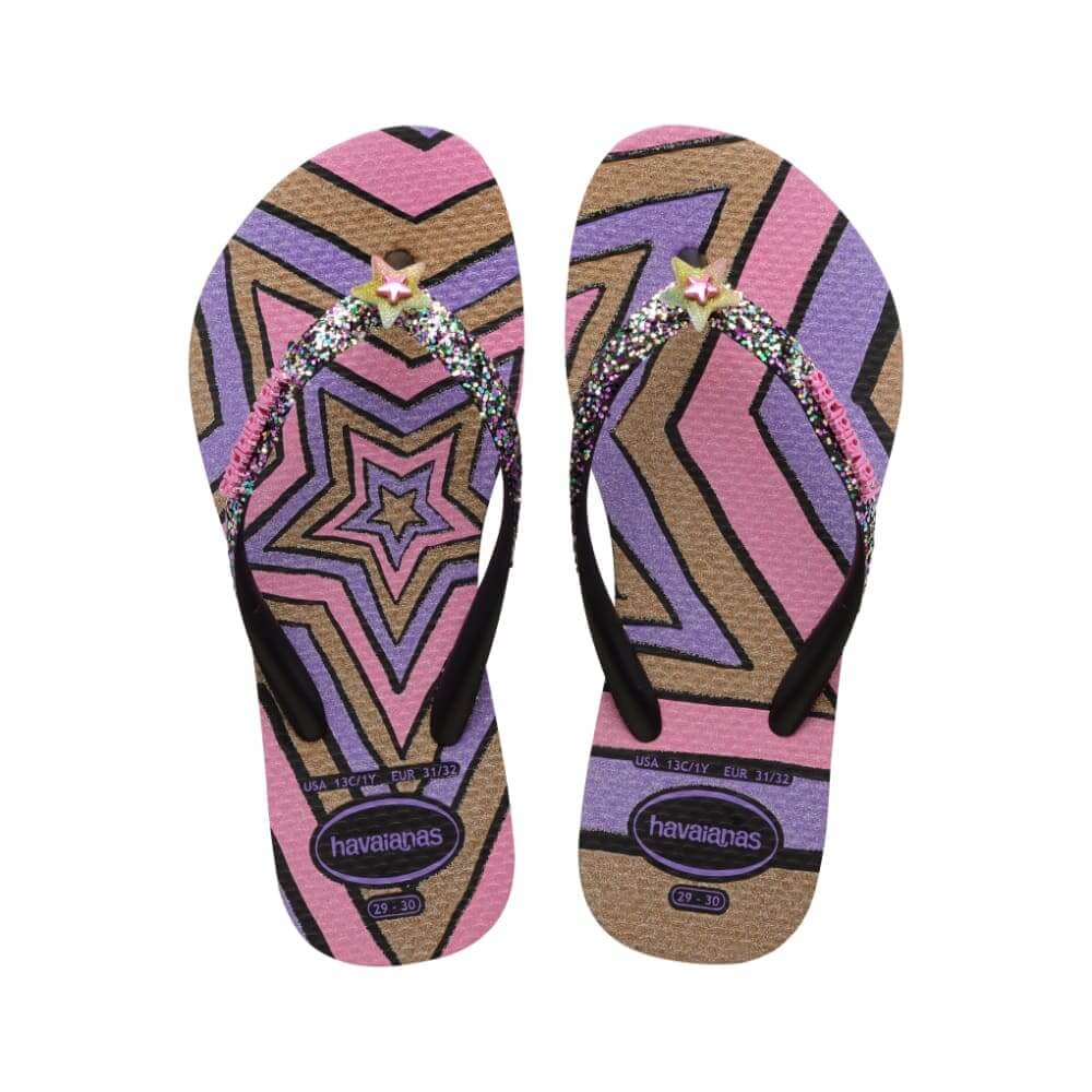 Sandalias para Niña HAVAIANAS BEACH K SL GLITTER II FC 0090 8 años a más