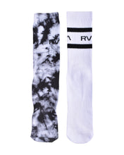 Cargar imagen en el visor de la galería, Medias para Hombre RVCA CREW 2PK TIE DYE FB BLK
